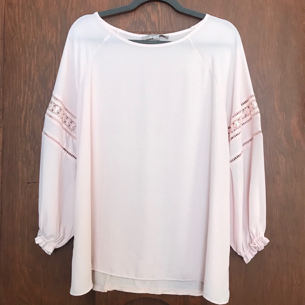 Blush Pink Long Sleeve Top